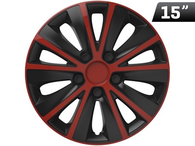 Wheel cover  Rapide red / black 15``, 1 pc