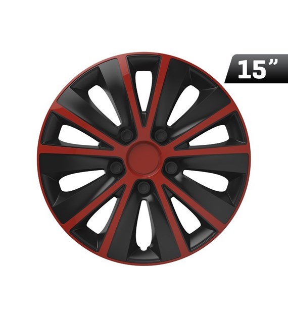 Wheel cover  Rapide red / black 15``, 1 pc