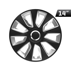 Wheel cover  Stratos RC black / silver 14``, 1 pc