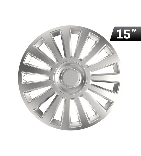 Wheel cover  Luxury silver 15``, 1 pc