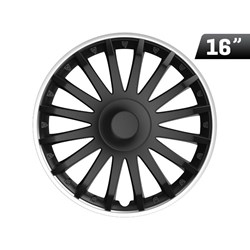 Kołpaki Crystal silver ring / black 16 , 4 szt.