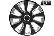 Radkappen Stratos RC black / silver 17 , 4 Stk.