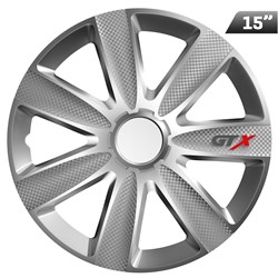 Kołpaki GTX carbon silver 15 , 4 szt.