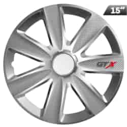 Kołpaki GTX carbon silver 15 , 4 szt.