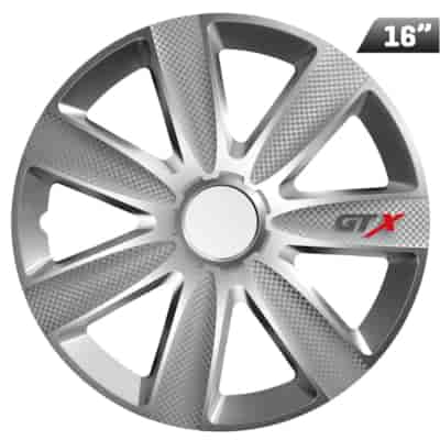 Enjoliveurs GTX carbon silver 16 , 4 pcs.