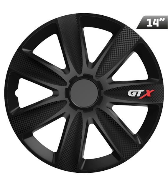 Enjoliveurs GTX carbon black 14 , 4 pcs.