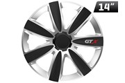 Radkappen GTX carbon black / silver 14 , 4 Stk.