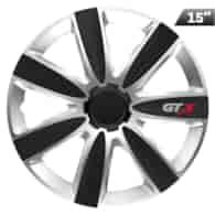 Enjoliveurs GTX carbon black / silver 15 , 4 pcs.