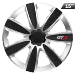Kołpaki GTX carbon black / silver 15 , 4 szt.