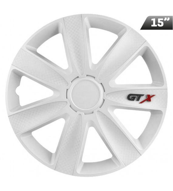 Enjoliveurs GTX carbon white 15 , 4 pcs.