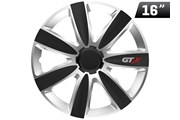 Radkappen GTX carbon black / silver 16 , 4 Stk.