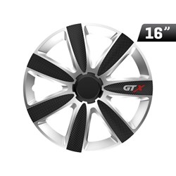 Kołpaki GTX carbon black / silver 16 , 4 szt.