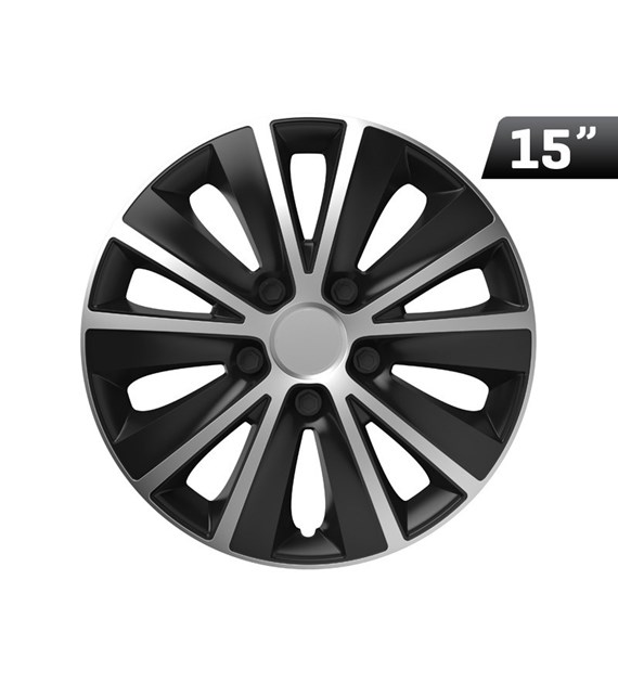 Wheel cover  Rapide silver / black 15``, 1 pc