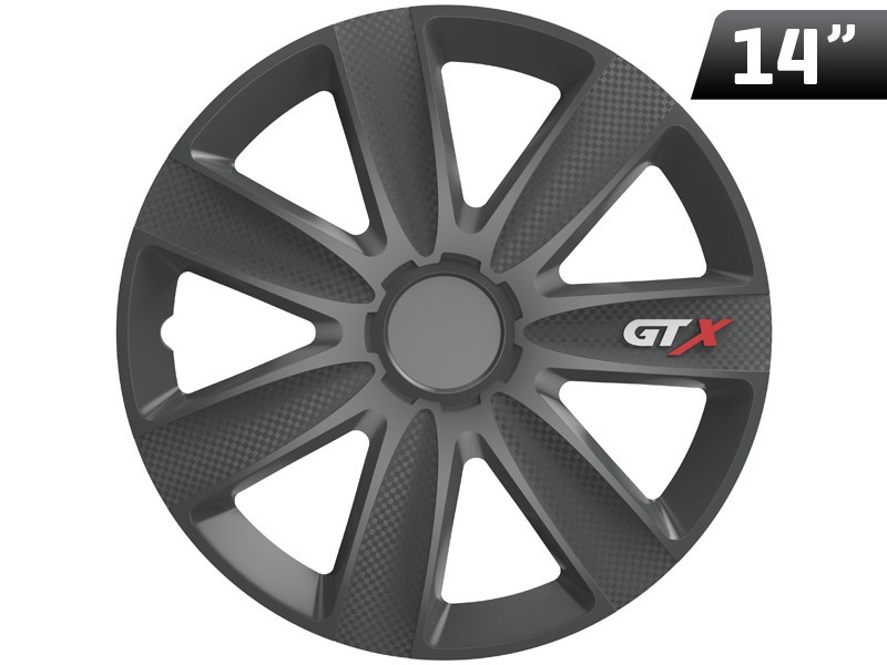 Wheel cover GTX carbon / graphite 14``, 1 pc