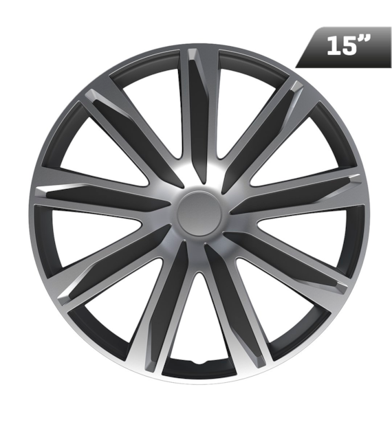 Radkappen RAZE silver / black 15 , 4 Stk.