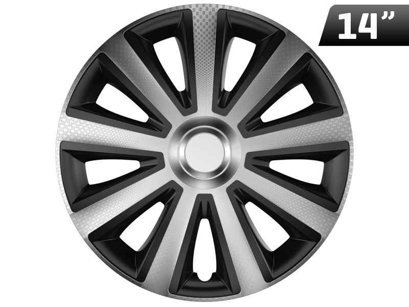 Wheel cover Aviator carbon silver / black 14 ''  , 1 pc