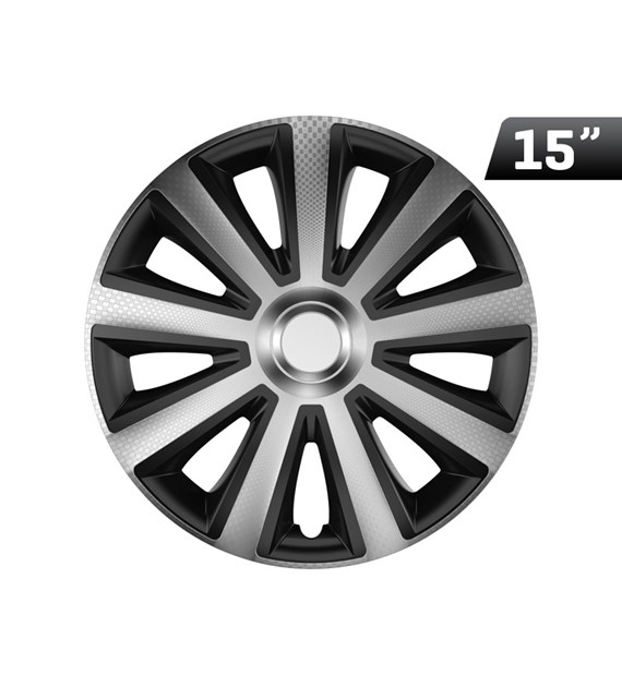 Wheel cover Aviator carbon silver / black 15 '' , 1 pc