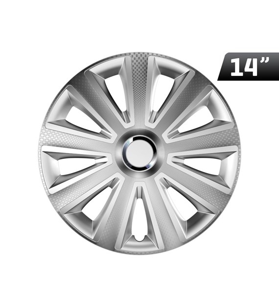 Wheel cover  Aviator carbon RC silver 14``, 1 pc