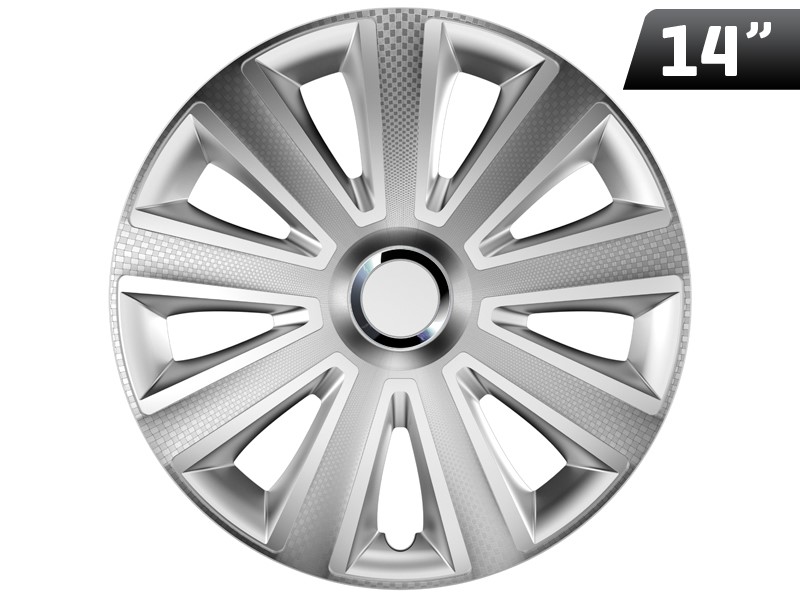Wheel cover  Aviator carbon RC silver 14``, 1 pc