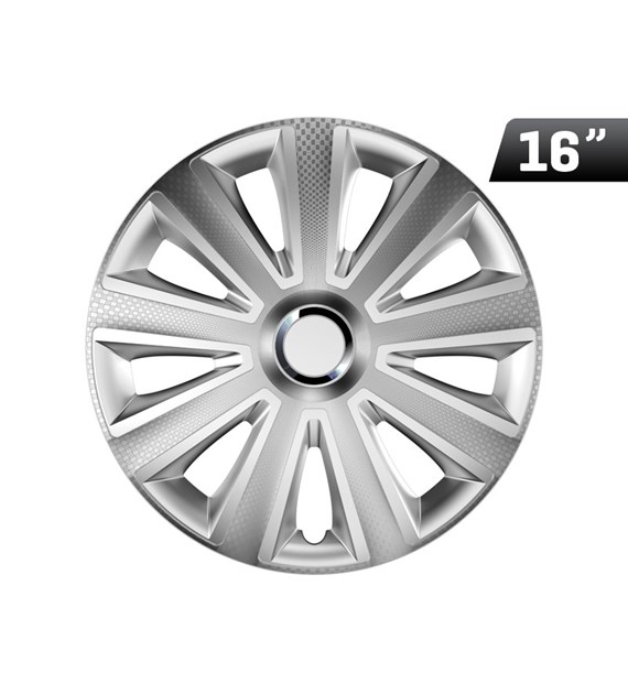 Wheel cover  Aviator carbon RC silver 16``, 1 pc