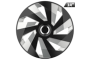 Hubcaps Vector RC black / silver 14 , 4 pcs.