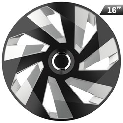 Kołpaki Vector RC black / silver 16 , 4 szt.