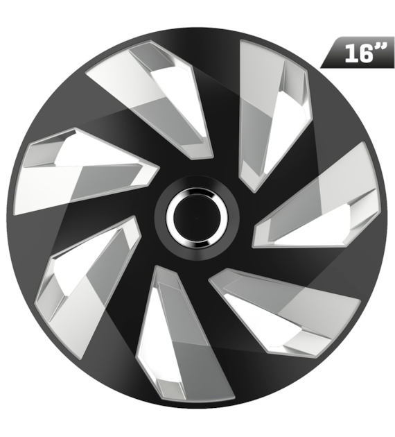 Radkappen Vector RC black / silver 16 , 4 Stk.