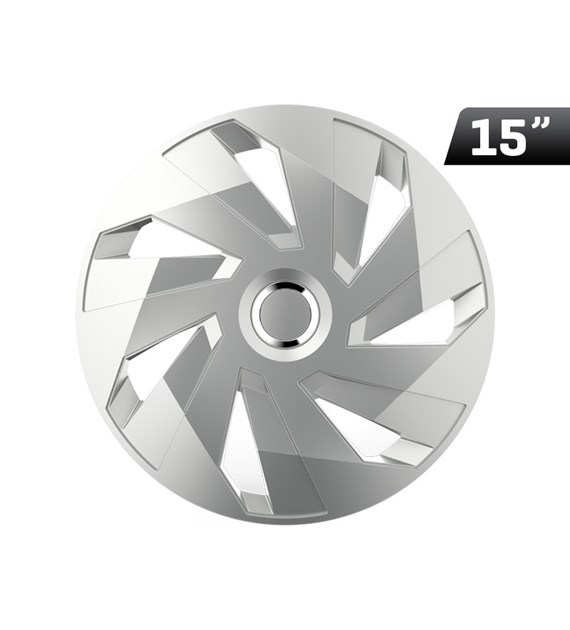 Wheel cover Vector RC silver 15 '' , 1 pc