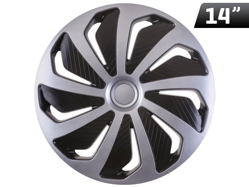 Wheel cover Wind silver / black 14``, 1 pc