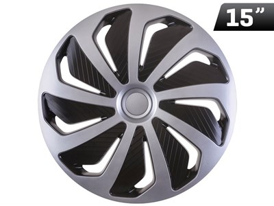 Wheel cover Wind silver / black 15``, 1 pc