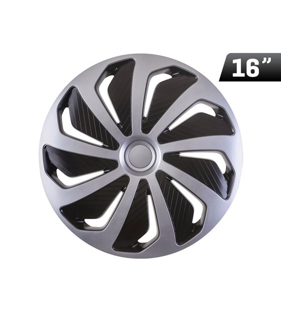Wheel cover Wind silver / black 16``, 1 pc