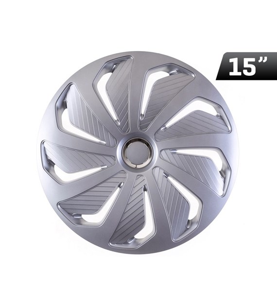 Wheel cover Hood Wind RC silver 15``, 1 pc