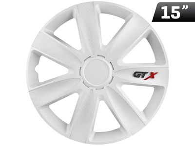 Wheel cover GTX carbon / white 15``  , 1 pc