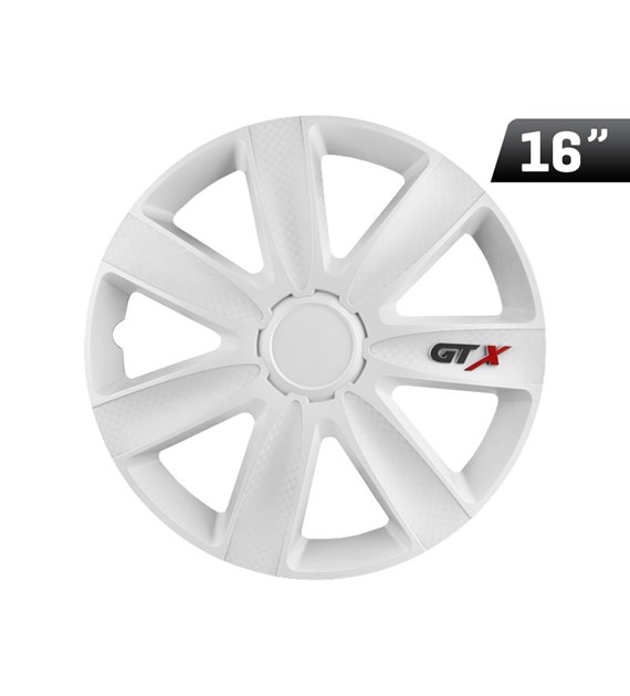 Wheel cover GTX carbon / white 16``  , 1 pc