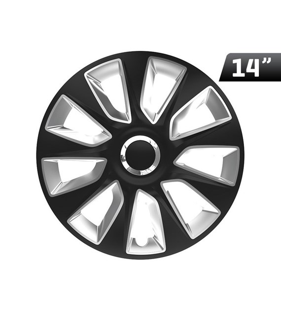 Hubcaps Stratos RC black / silver 14 , 4 pcs.