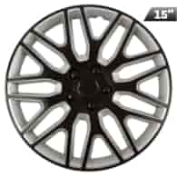 Enjoliveurs Dakar black / silver 15 , 4 pcs.