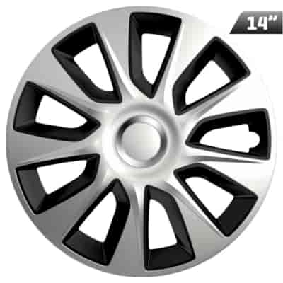 Radkappen Stratos silver / black 14 , 4 Stk.