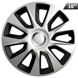 Kołpaki Stratos silver / black 16 , 4 szt.