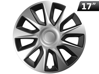 Hubcaps Stratos silver / black 17 , 4 pcs.