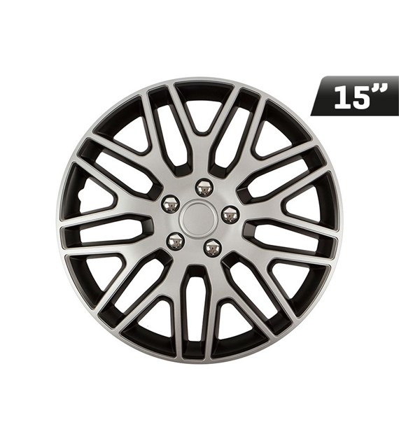 Wheel cover Dakar NC silver / black 15   , 1 pc