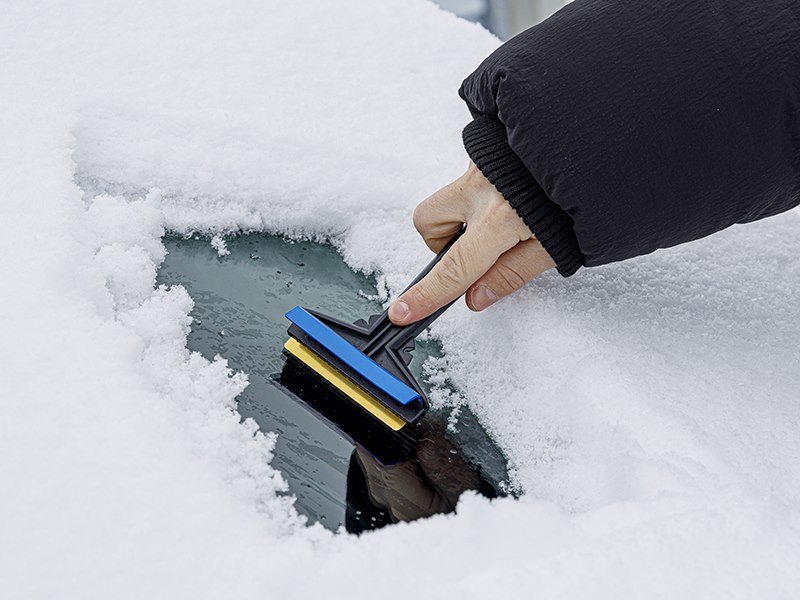 MURSKA ice scraper, "S" (16 cm) with brass blade and squeegee, made in Finland (58380)