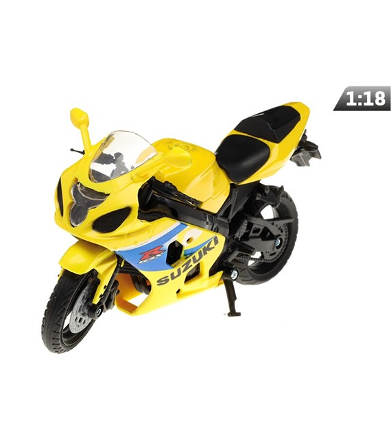 Modèle 1:18, SUZUKI GSX-R600, jaune (M05604BZ)