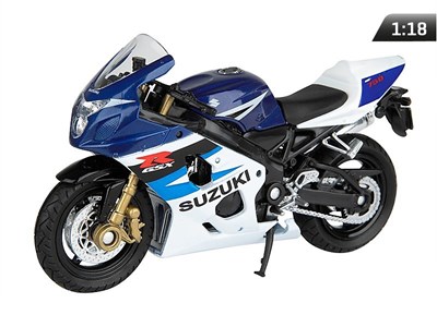 Model 1:18, SUZUKI GSX-R750, granatowo-biały (M144SGR75GB)