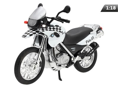 Model 1:18, BMW F650 GS DAKAR, biało-czarny