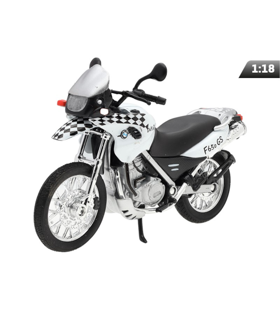 Modell 1:18, BMW F650 GS DAKAR, weiß und schwarz