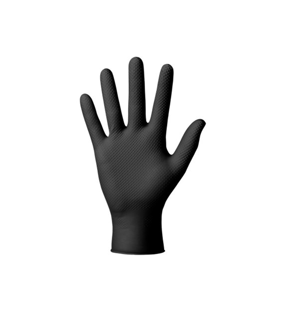 Nitril gloves premium GoGrip, black, s. M, 50 pcs.