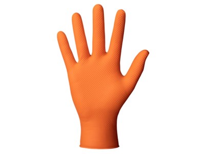 MERCATOR Rękawice nitrylowe premium GoGrip, pomarańczowe, rozm. S, 50 szt.
