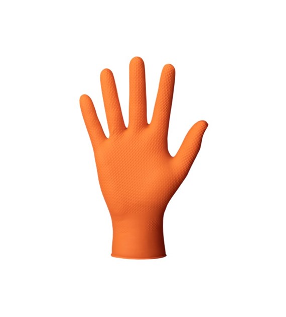 MERCATOR Rękawice nitrylowe premium GoGrip, pomarańczowe, rozm. XL, 50 szt.