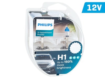 Ampoules PHILIPS H1 12V 55W X-tremeVision PRO +150%