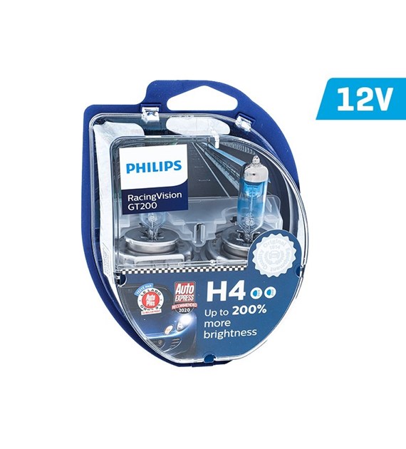 Ampoules PHILIPS H4 12V 60/55W P43t RacingVision GT200